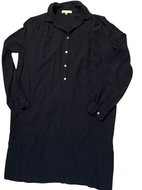 Michael kors collection black silk shirt dress